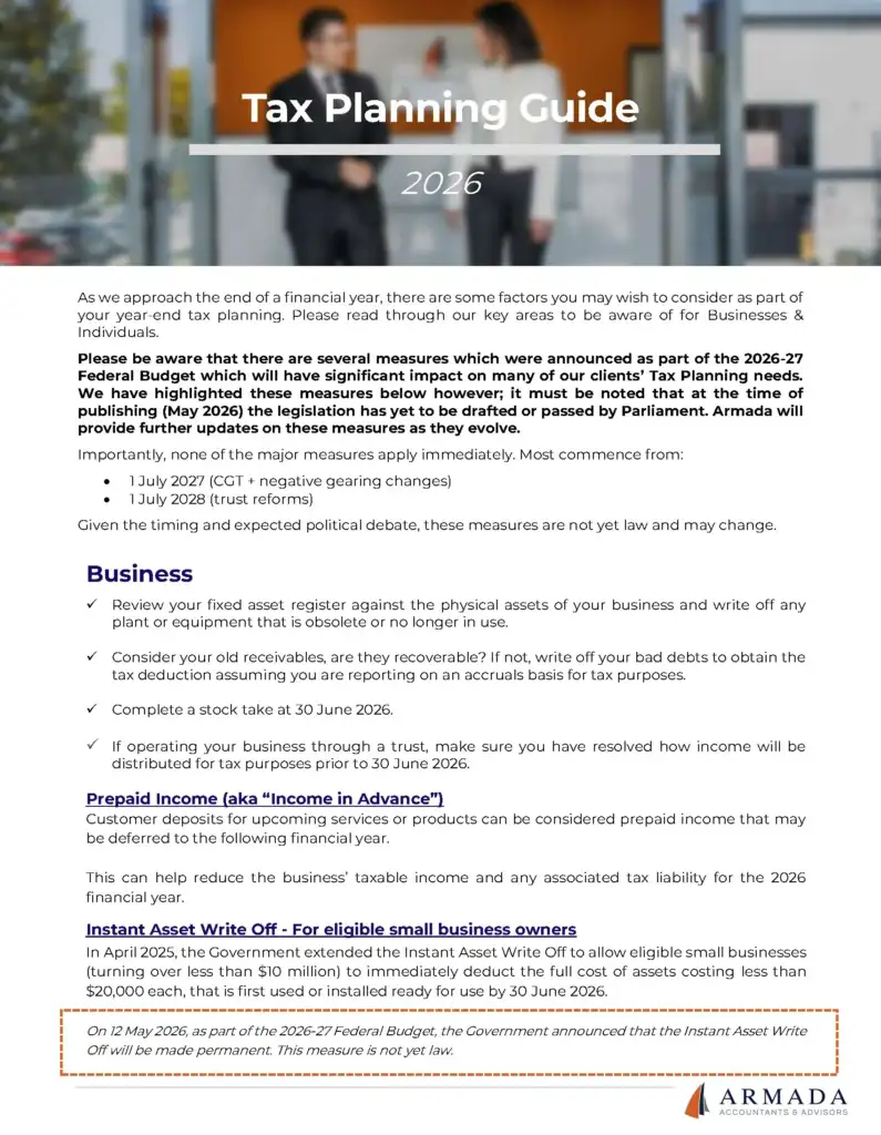 Tax Planning Guide 2026 - Armada Accountants & Advisors
